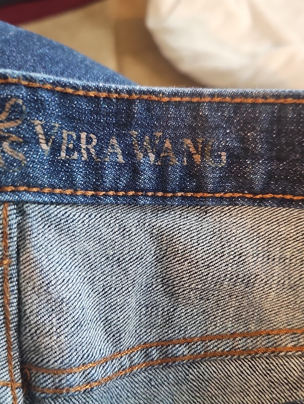 Vera Wang Women Dark Blue Denim Jeans with Contrast Stitching - Picture 2 of 9